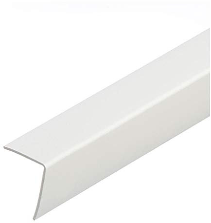 White Plastic PVC Corner 90 Degree 1 Meters Angle Trim Wall Corner Guard Edge Protector TMW Profiles (30mm x 30mm x x 1M)