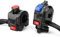 KIMISS interruptor moto, 1 Par Plástico + Aluminio Universal 7/8 pulgadas Moto Manillar Bocina Interruptor de control de inicio de luz de señal de giro(Negro)