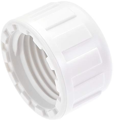 sourcing map 1/2PT Pipe Fitting Cap, PVC Round Female Thread Hose Connector, for Garden and Outdoor Water Pipes End, White 10Pcs