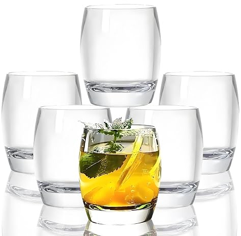 230ml Tritan Kunststoff Wassergläser Trinkgläser Plastik Becher Longdrinkgläser Saftgläser Camping Gläser Acryl Trinkbecher Cocktailgläser Spülmaschinenfest BPA frei Unzerbrechlich Wiederverwendbar