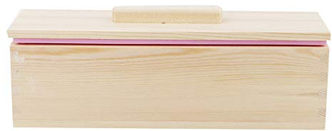 Molde de jabón de silicona rectangular flexible, molde para hornear pan de pastel desmontable con caja de madera, herramienta de fabricación de bricolaje para chocolate
