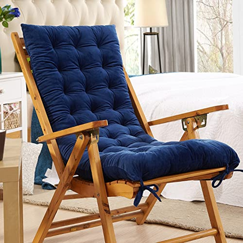 Morbuy Cuscino per Sedia a Sdraio e Poltrona da Bagno di Sole, Imbottito per Relax Giardino, Interni ed Esterni, Vacanze (48x120cm, Blu)