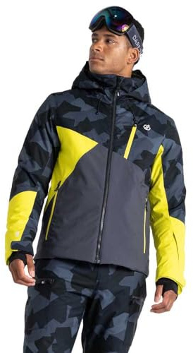 Dare 2b Herren Grundplatte Jacke, Neon Spring/Black Geo, M