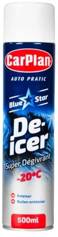 CarPlan, Blue Star De-Icer Aerosol, 500 ml (Pack of 1)