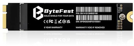 ByteFest SSD 480GB für MAC, Interne Festplatte, 3D NAND Kompatibel mit Apple MacBook Air Mitte 2012 A1465 (EMC 2558) A1466 (EMC 2559) (MacOS Vorinstalliert)