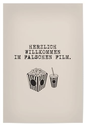 artboxONE Poster 30x20 cm Typografie In dem falschen Film - Bild im falschen Film Film im falschen Film