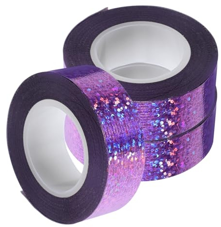 NUOBESTY 3 Rollen Violett Holografisches Gewebeband mit Reißfester und Optimierter Dicke Praktisches Klebeband für Innen und Außenbereiche als Dekoratives Verpackungsmaterial