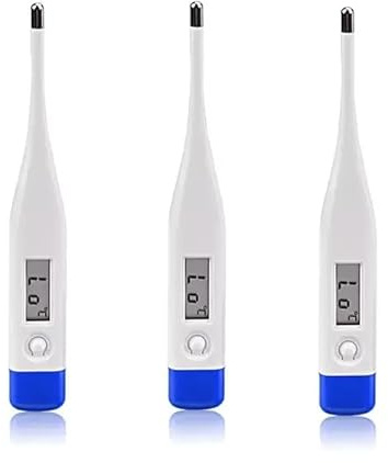 Digital LCD Thermometer For Adults - Kids - Baby Oral and Underarm Thermometer Babies Medical Thermometer with Fever Alarm 3 Pack