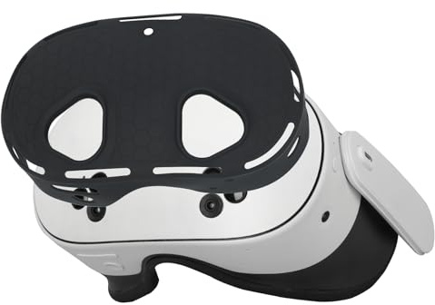 VR Headset Schutzhülle für MetaQuest 3S, Shell Front Face Protector Case für Quest 3S, Kratzfest und stoßfest Umfassender Schutz Silikon VR Shell (Schwarz)