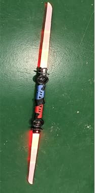 VATOS 2 Stück Wiederaufladbare Lichtschwert für Kinder,15 RGB Variable Farbe Lichtschwert mit Kampf Soundeffekten,2 in 1 Retractable LED Laserschwert Spielzeug für Cosplay,Samurai Themenparty