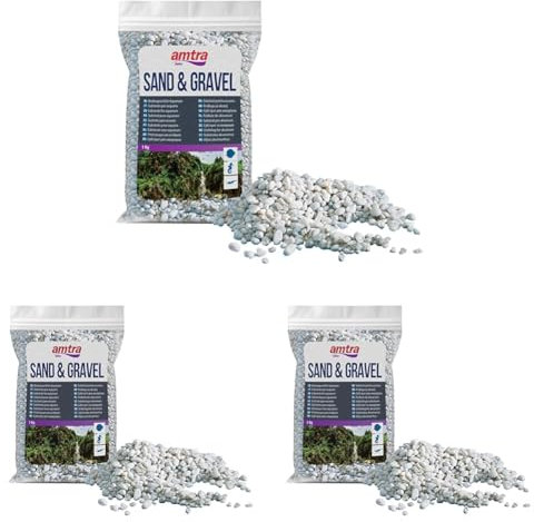 Amtra WAVE Noa Gravier Gros pour Aquariophilie, 1 kg (Lot de 3)