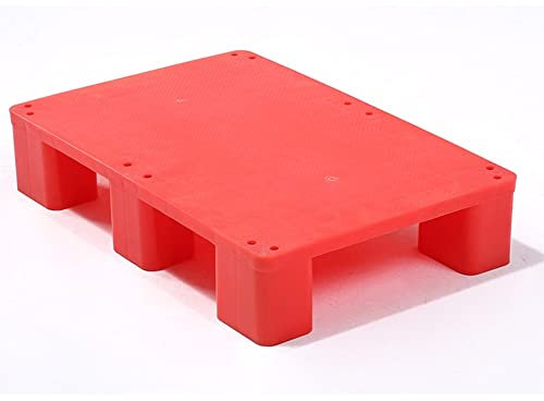 Modulares Kunststoff-Palettenstauregal, 500 kg Kapazität, Küchenschrank, Aufbewahrung, Nizer, Gabelstapler, Paletten für Lager, Garage, Rot, 50 x 40 x 12 cm