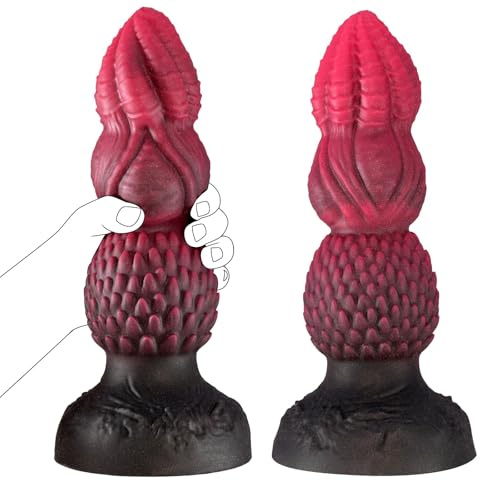 Réaliste dragon épais dildo, 22.0cm monster fantasy cheval dildo avec 3 gros nœuds, adulte prostate sex toys G point pour les hommes gay femmes avec ventouses