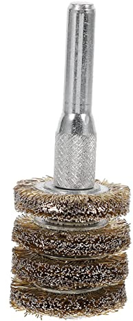 ULTECHNOVO Drill and Polishing for Rust Removal Wire Brush Wheel Attachment with 4 Layers 25Mm Diameter for Leveling Weld Spatter and Removing Dust Suitable for Electric Drills