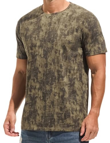 RONOMO Men's Round Neck Short Sleeved T-Shirt | Medium Elasticity | Soft and Breathable | Pre Shrunk Treatment|