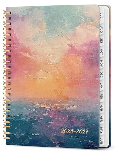 Planner 2026-2027, Academic Year Weekly and Monthly Calender Planner, from Jul 2026 - Jun 2027, Spiral Bound School Planning Book, Perfect for Teacher, Student, Women & Men, A5 (6.3 x 8.5), Sunset
