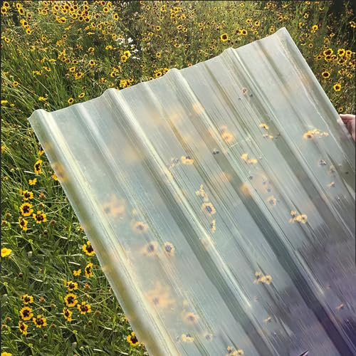 CVERTHAF Lamiera ondulata per coperture, Pannelli in Resina di Fibra di Vetro da 1,5 mm (5 Pezzi), lastra di plastica ondulata Spessa, lamiere Ondulate per coperture, Facili da Piegare e Tagliare, pa