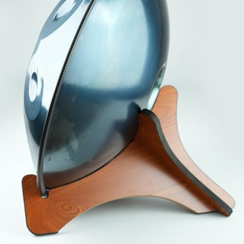 WHOOLEFUN Handpan Ständer Holz, Compact Drum Display Rack, Ablage Für Handpans Und Steel Tongue Drums, Tragbarer Einsatz Mit 3M EVE Aufprallschwamm, Sicher Und Bequem In Der Anwendung