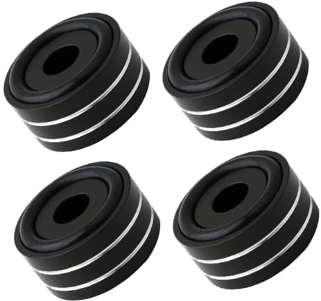 SEWACC 4 pezzi Piedini Isolanti per Casse Acustiche in Alluminio Antivibrazione e Antiscivolo Accessori per Amplificatori e Lettori CD Dvd Resistenti e Durevoli per Protezione e