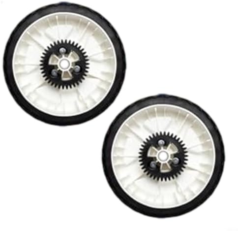 Entgoinggo Ruote di ricambio per tosaerba da 20,3 cm, con ingranaggio a 38 denti e battistrada in gomma per una migliore trazione per tosaerba Toro da 55,9 cm (2 pezzi)