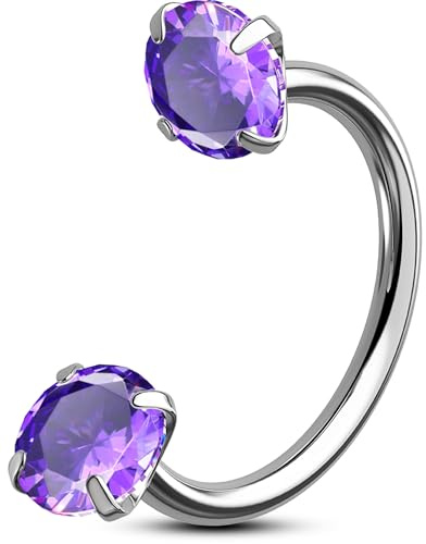 OUFER Body Piercing Hästsko näsa ring hoops 20 g nyhet piercing smycken titan septum ringar internally helix tragus daith läpp ögonbryn örhängen smycken dam herr 6 mm/7 mm/8 mm, 6mm, Icke-ädel metall