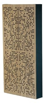 Panneau acoustique hybride de qualité supérieure AbsorbFuser 350, 120 x 60 cm, combinaison absorbeur et diffuseur (chêne Lancelot, 120 x 60 x 11 cm)