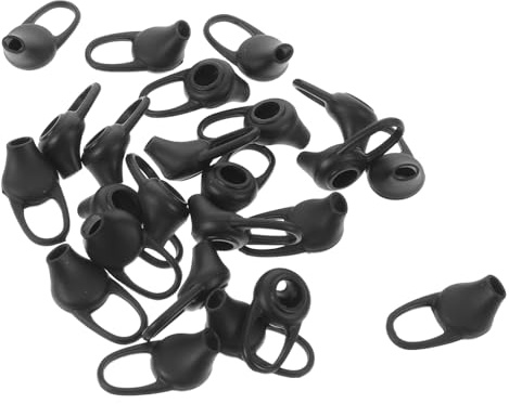 SHINEOFI 50 Pezzi Cappucci per Auricolari Wireless Neri, Gommini Morbidi in Plastica Isolamento Acustico e Design Igienico, Accessori per Cuffie In-ear
