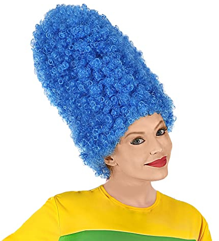 W WIDMANN MILANO Party Fashion Dam 5998M Marge Simpson-peruk, Blå, one size