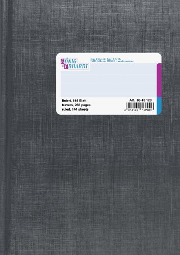 König & Ebhardt 8615123 Geschäftsbuch (A5, liniert, 80g/m², 144 Blatt, Fadenheftung)