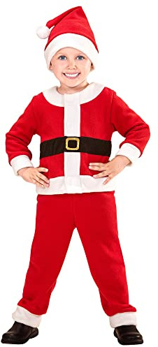 W WIDMANN MILANO Party Fashion – barnkostym baby jultomte, topp, byxor, mössa, jul, karneval, temafest