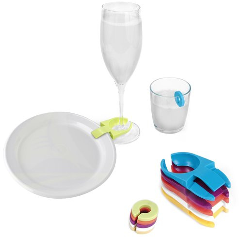 Bar Originale Party Pieces Buffet Plate Clips and Glass Marker Pack