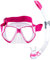 Mares Aquazone Combo Wahoo Neon, Combo Composta da Maschera e Boccaglio Snorkeling Adulto – Unisex, Rosa/Bianco Trasparente
