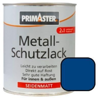 Primaster Metall-Schutzlack 750ml Enzianblau Seidenmatt Lackierung & Rostschutz