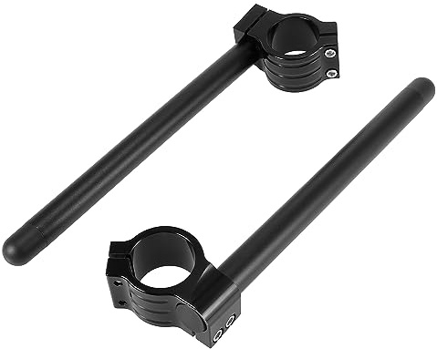 Motoforti 1 Pair 41mm Motorcycle Handlebar Adjustable Motorbike Clip Ons Handle Bar Universal Replacement Black