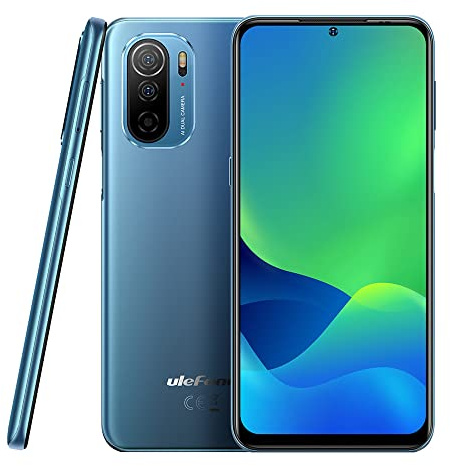Ulefone NOTE 13P Mobile Phone Unlocked, 20MP Dual Rear Camera, 16MP Front Camera, G35 2.3GHz 4GB + 64GB, DUAL SIM Smartphone 4G, 6.5'' FHD+ screen, 3-Card Slot Design, Android 11, NFC Blue
