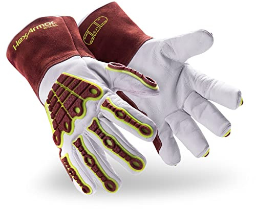 HexArmor Welding Heat Resistant Safety Work Gloves with HeatHide Leather | HeatArmor 5055 | X-Large