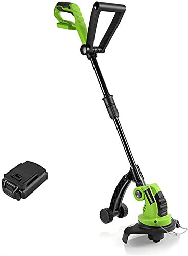 RALIRA Tagliaerba Cordless Grass 18V 2 0ah Batteria agli ioni di Litio con Cavo Maniglia telescopica per Prato e Accessori per Ruote del Carrello Edger con Bobina Extra-Verde