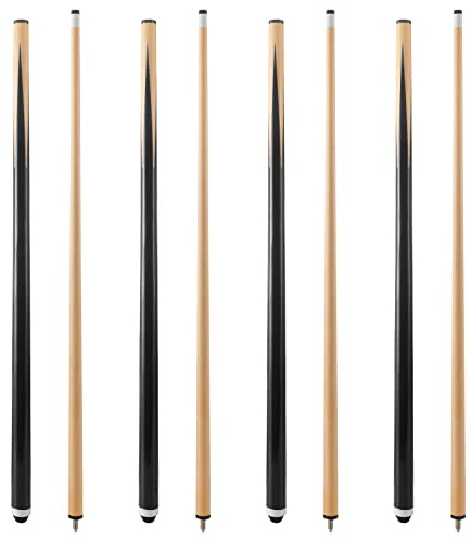 JEPNJPU Billardqueue-Sticks für Erwachsene, 590 ml, 91,4 cm, 106,7 cm, 121,9 cm, 147,3 cm, Set mit 2 oder 4 Billard-Queue-Sticks mit 13 mm Lederspitze, für Kinder oder Anfänger, 2-teilig, 14/16/18
