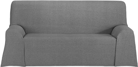 Cardenal Textil - Foulard Polyvalent Saona, Plaid de lit, Couverture de canapé, Anthracite, 130 x 180 cm