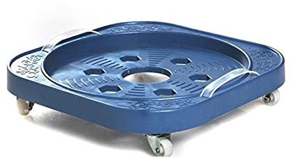 Garden Plant Pot Riser Plant Pallet Caddy with 4 Wheels Round Flower Pot Mover Rolling Planter Dolly on Wheels Planter Trolley Tray Coaster 12 Inch Garden Plant Stand Display Stand