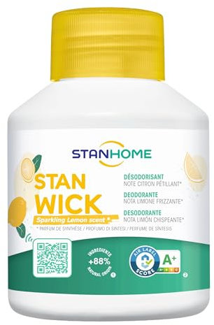 STANHOME | Deodorante Ambienti STAN WICK SPARKLING LEMON, Profumatore con Note di Limone Frizzante, Profumo Fresco ed Estivo a Lunga Durata, 250 ml