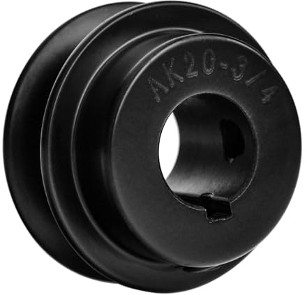 MINERGUY AK20-3/4 Single Groove Mechanical V-Belt Pulleys 3/4 Bore 2 OD, Cast Iron, for A, 3L&4L (A&AX) V-Belts