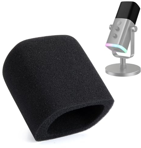 YOUSHARES Foam Microphone Windscreen Compatible with Fifine AM8 USB Microphone for Recording, Podcasting, Wind Cover Mic Pop Filter