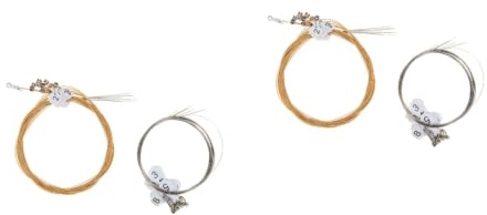 BESTonZON 2 Sätze Instrumentenbeschläge string goldfarbe silve Moderate Saitenspannung Freund Musikinstrument rn Instrumententeile Lyra-Teile Einweg LED Werkzeug Leier kleine Harfe Kupfer