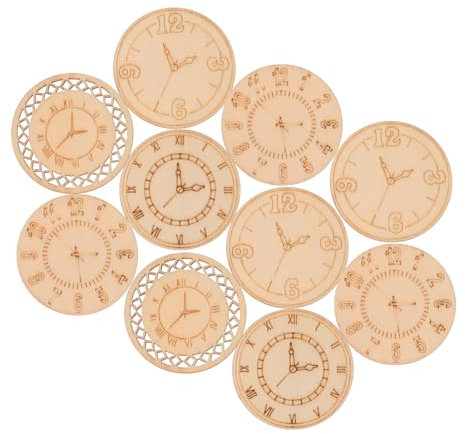 WHAMVOX 16 Stücke Holz Uhr Ausschnitte Wand Handwerk Diy Bemalbar Leere Holz Ausschnitte