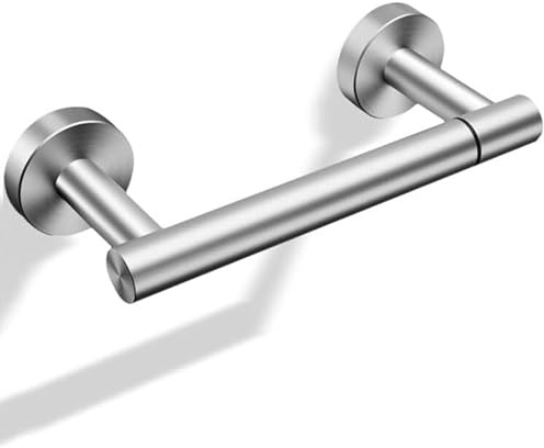 TOPAHGOD Large Toilet Roll Holder, SUS 304 Stainless Steel Silver | Double Post Pivoting Toilet Paper Paper Holder, Wall Mounted for Bathroom, Cabinet, Kitchen, RV