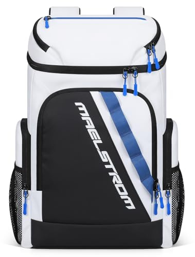 Maelstrom Backpack Cooler,36 Can Cooler Backpack,Soft Cooler Bag Insulated Leakproof,Lightweight Ice Chest Backpack,Travel Cooler Lunch Backpack for Camping,Hiking,Beach (White)