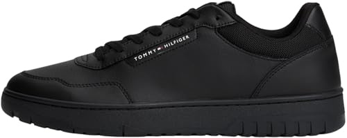 Tommy Hilfiger Uomo Sneakers con Suola Preformata Basket Core Profilo Basso, Nero (Black), 43