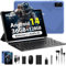 TIGERFU 10 Pulgadas Tablet Android 14, Tablet PC, 36GB RAM+128GB ROM (1TB TF), Quad-Core 2.0 GHz, 5G WiFi丨8MP+5MP丨Widevine L1丨Bluetooth 5.0丨8000mAh丨GPS, Tab con Teclado, Funda y Ratón - Azul