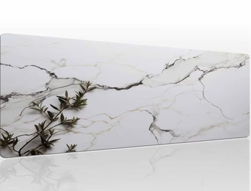 Tappetino Mouse Bianco 1400x600x4 mm Tappetino Gaming Mousepad xxl Tappetino Scrivania Grande Base in Gomma Antiscivolo Copri Scrivania Tappetino da Gaming con Bordi Cuciti Tappetino pc Tastiera A1475